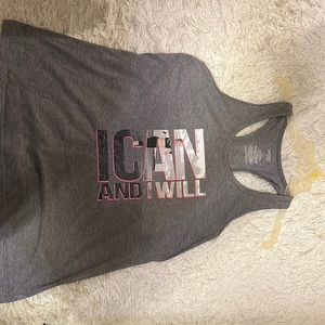 Danskin Now “I can and Will” gray tank top.  Size L (12-14)